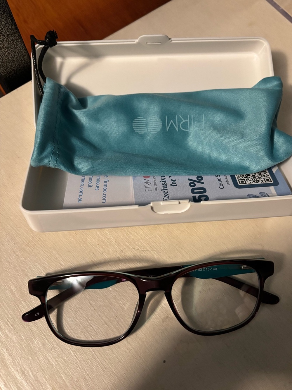 Firmoo purple/teal frames - Picture 2 of 6